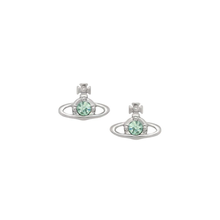 Wholesale Mint Green Zircon Mini Stud Earrings