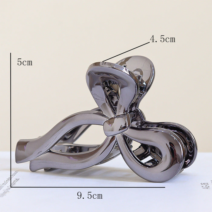 Wholesale Imitation Metal Silver Large Hair Clip with Small Hair Volume Shark Clip Ultra-Light