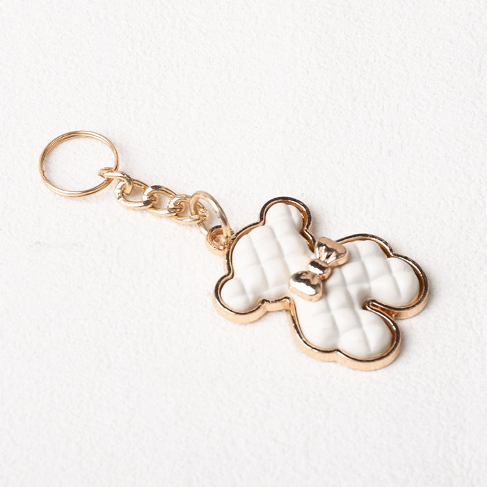 Wholesale Zinc Alloy Bow Tie Bear Keychain JDC-KC-ZhiC002