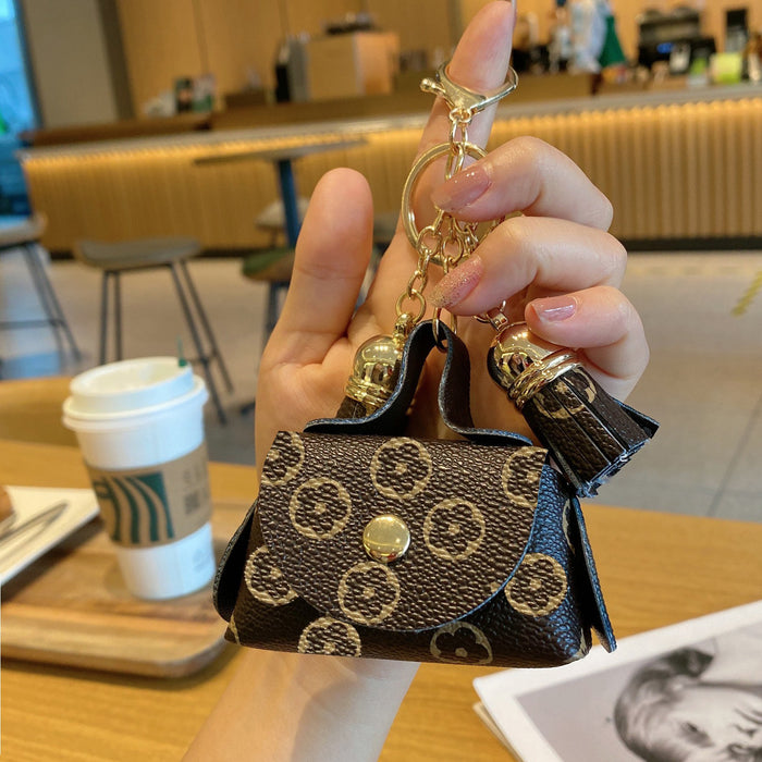 Wholesale Leather Tassel Coin Purse Keychain JDC-KC-JiY010
