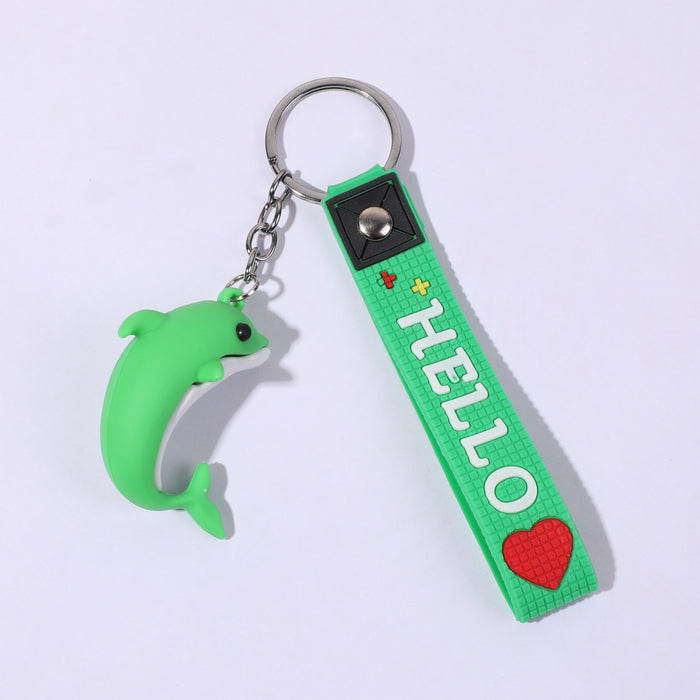 Wholesale Creative hamburger soft rubber key chain personalized student schoolbag bag mobile phone pvc pendant ornaments