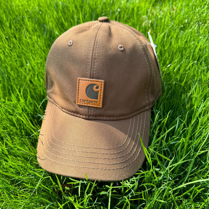 Wholesale Outdoor retro duckbill cap leather label soft top baseball cap workwear solid color curved edge cap unisex hat