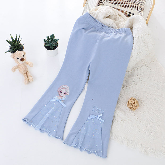 Wholesale Cotton Princess Cartoon Print Flare Pants JDC-BC-ShengY001