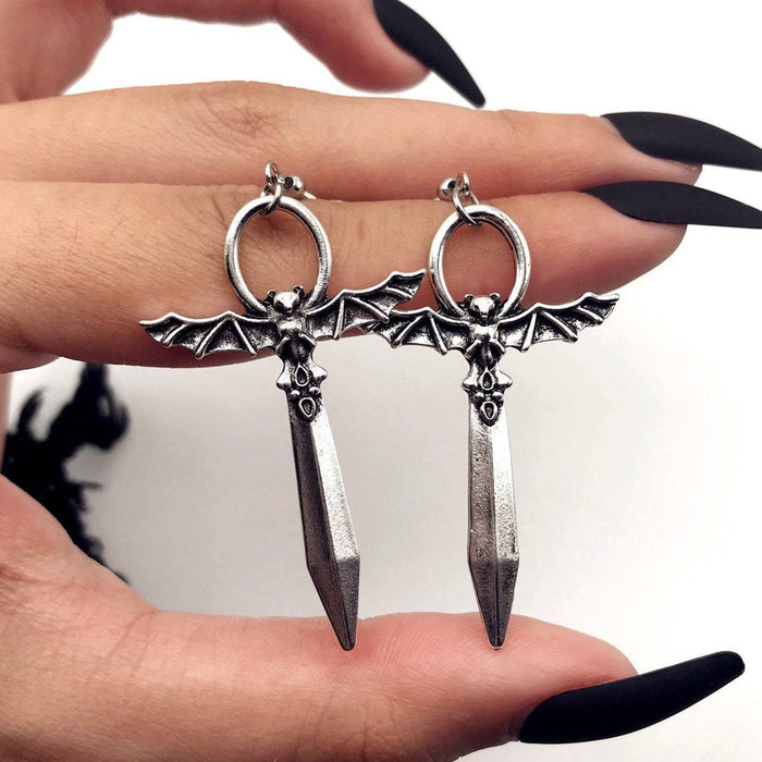 Wholesale Gothic Bat Integrated Earrings JDC-NS-FuSu002