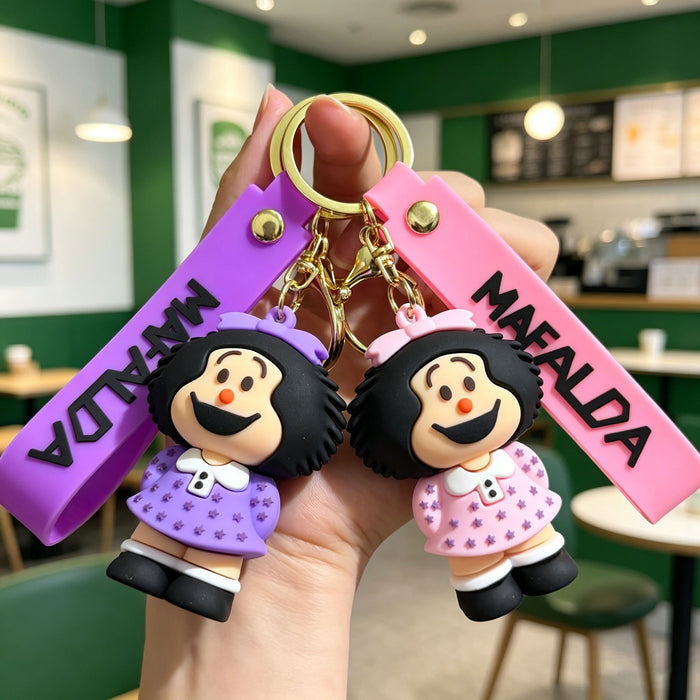 Wholesale Cartoon Mushroom Head Keychain Cute Plush Doll Couple Backpack Decoration Gift Accessory