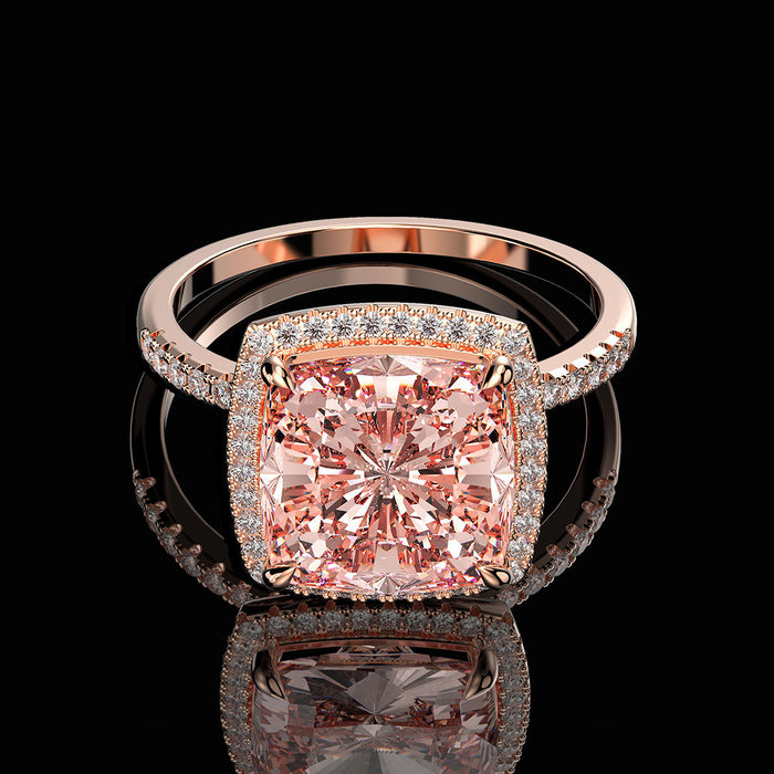 Wholesale Fashionable rose gold square ring