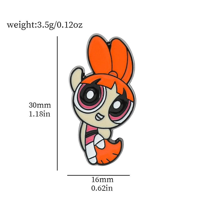 Wholesale Cartoon Characters Little Girl Metal Badge Girls Alloy Oil Dripping Brooch Accessories Pin