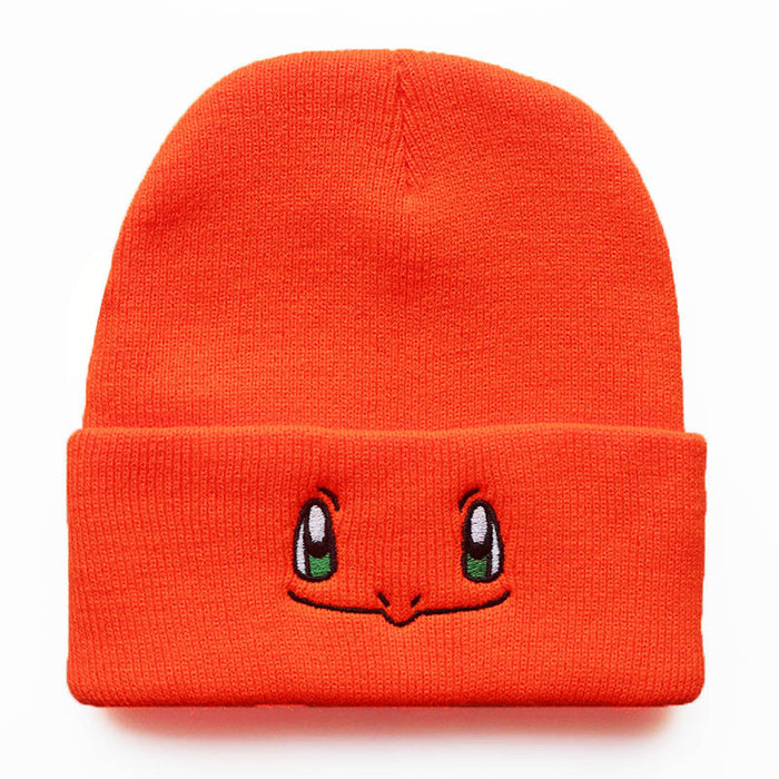 Wholesale Cartoon Cute Smiley Face Embroidery Acrylic Knitted Beanie JDC-FH-LvH015