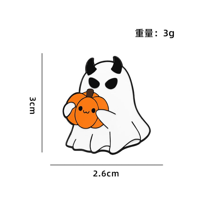 Wholesale Alloy Cartoon Brooch Ghost Skull Pumpkin Pin Fashion Accessory For Resale