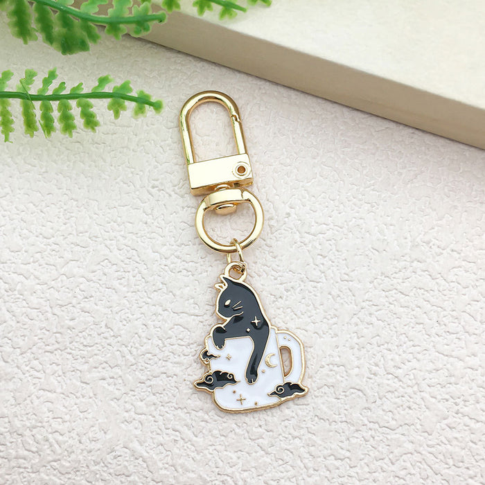 Wholesale  Mixed 10 cartoon black and white cat jewelry pendant earrings necklace pendant