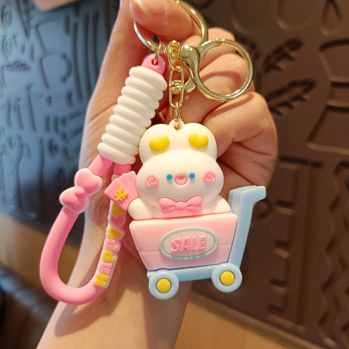 Wholesale Cute Cartoon 3D Doll Silicone Keychain JDC-KC-MingT125