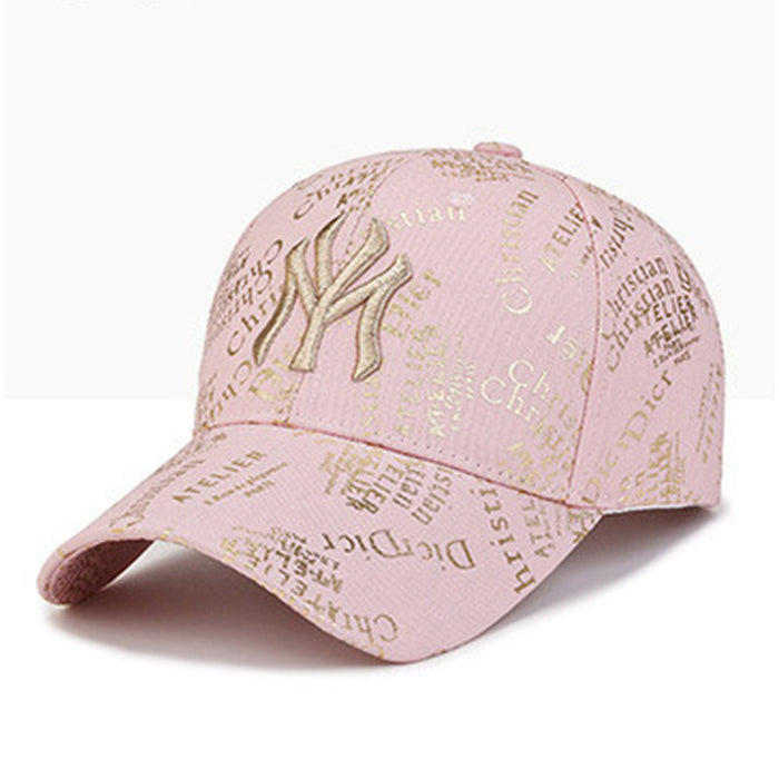 Wholesale Hat Embroidered Hat Fashionable and Versatile Sunshade Duck Tongue Hat Outdoor Sports Sunscreen Baseball Hat