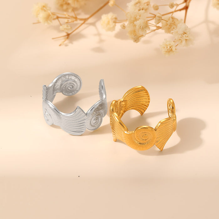 Wholesale Ocean &  Beach Style: Starfish Open Bangle and Floral Stainless Steel Ring