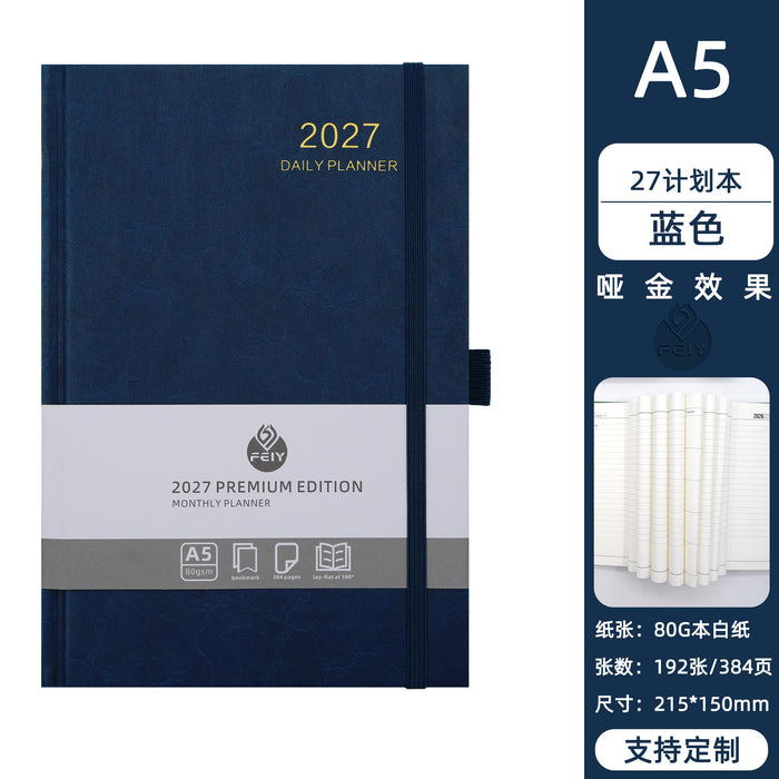 Wholesale Trendy A5 Business Notebook with Imitation Leather Cover and Thread Lock Binding