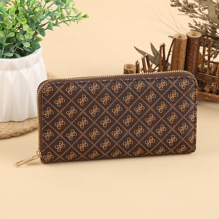 Wholesale Stylish PU Leather Multi-function Long Wallet with Card Slots MOQ≥3