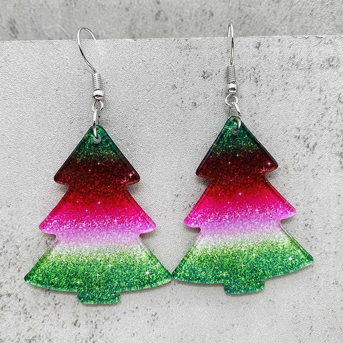 Wholesale Christmas Earrings Christmas Tree Snowman Elk Shaker Earrings Christmas Ornaments Gifts