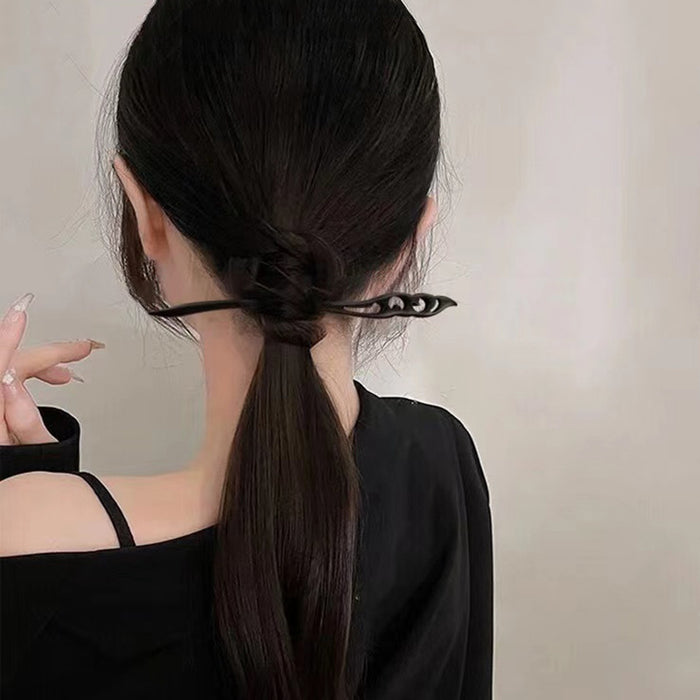 Wholesale Black Wooden Hairpin Back Head Hair Simple Retro Hairpin Headwear