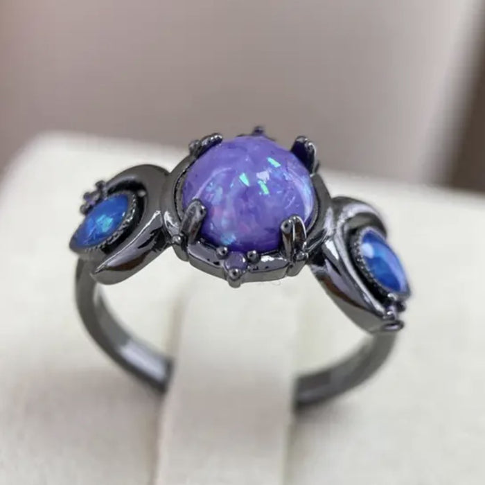 Wholesale Gunmetal Moon Ring