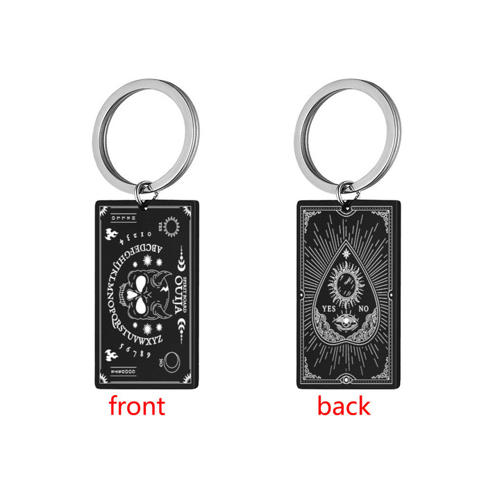 Wholesale Stainless Steel Laser Engraving Keychain JDC-KC-HuanYu033