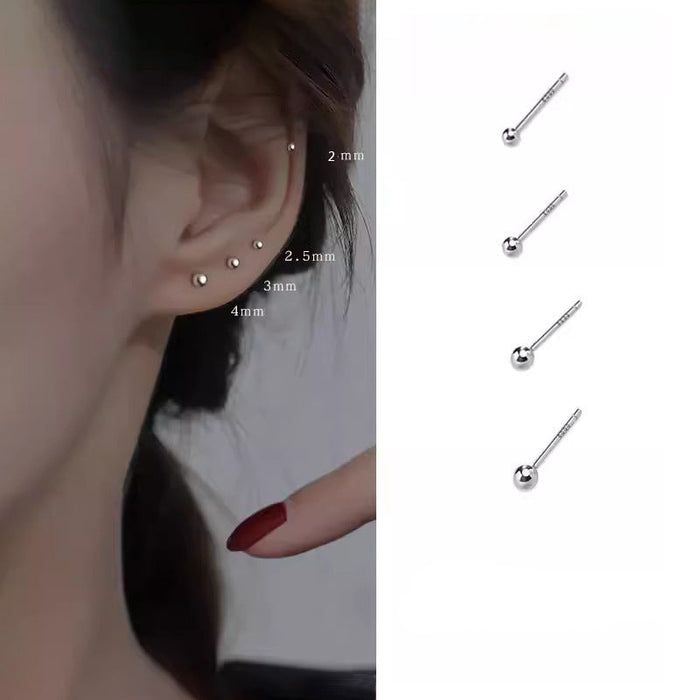 Wholesale Fashionable and minimalist plain circle earrings, female circle earrings, stud style, minimalist personality, cool style, ear buckle accessories