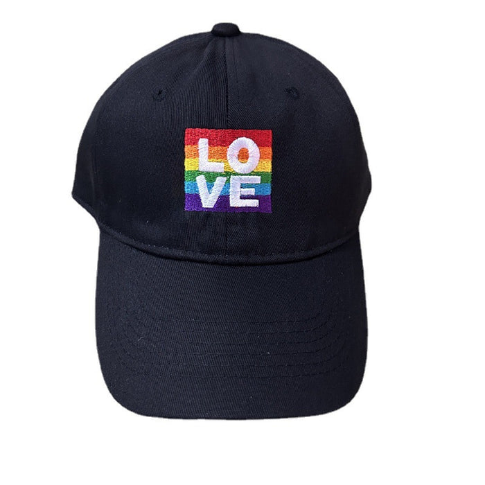 Wholesale Cotton LOVE Rainbow Embroidered Baseball Cap JDC-FH-ChenSheng003