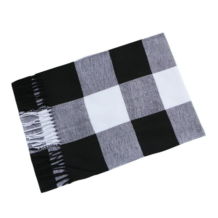 Wholesale  Casual Brushed Thick British Plaid Long