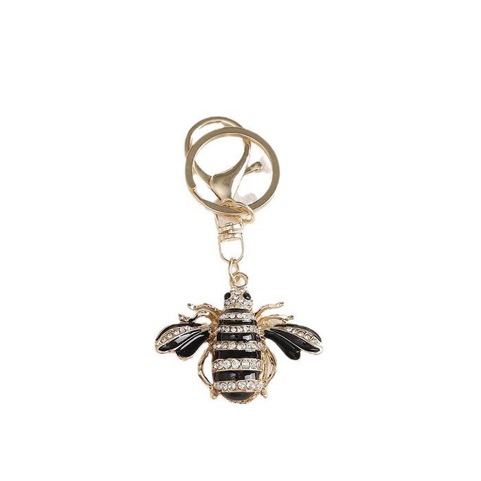 Wholesale Diamond Bee Zinc Alloy Keychain JDC-KC-MeiF003