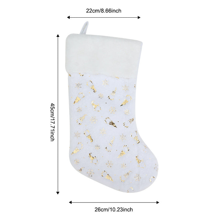 Wholesale Christmas Socks Children' s Gift Bag Pink Cartoon Roof Old Man Candy Gift Decoration Supplies Christmas Tree