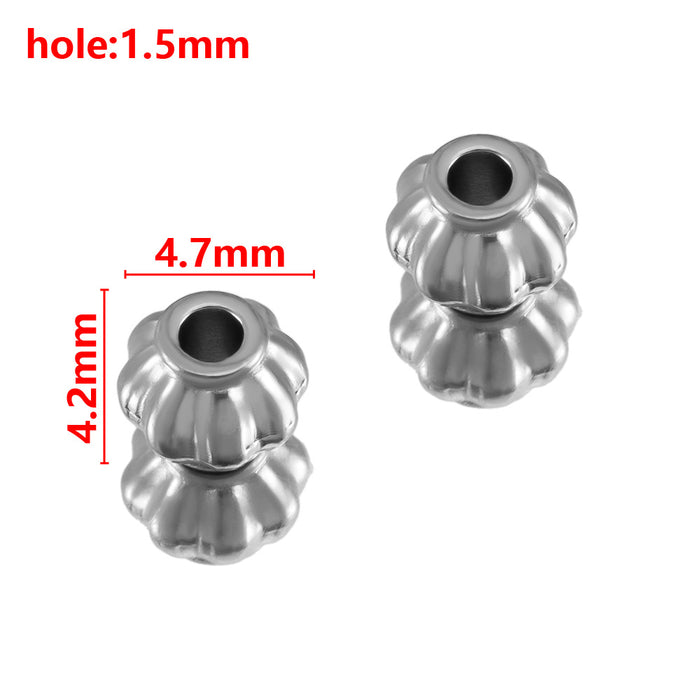 Wholesale Stainless steel hole bead lantern hole bead angular scattered bead separated bead handmade DIY bracelet bracelet bracelet bracelet bracelet