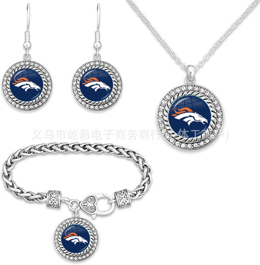 Wholesale Rugby Bracelet Necklace Earring Set