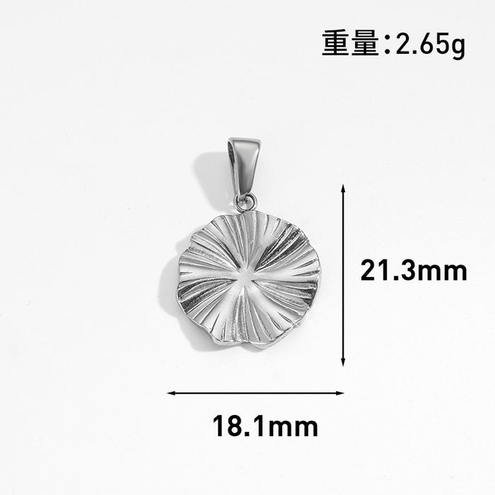 Wholesale 6pcs/set DIY Pendant Stainless Steel Plated 24K Gold Flower Heart  Geometric Jewelry Accessories
