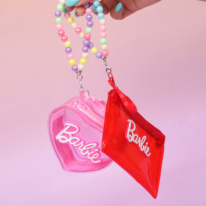 Wholesale Trendy Transparent Pink PVC Coin Purse Candy Style Wedding Favor Decorative Car Key Accessory For Resale