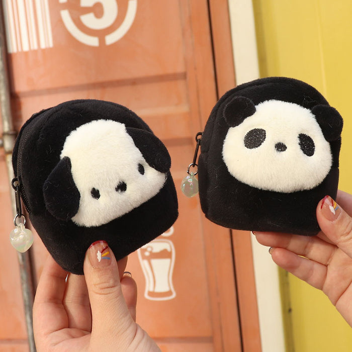 Wholesale Trendy Plush Panda Coin Purse Key Card Holder Storage Bag