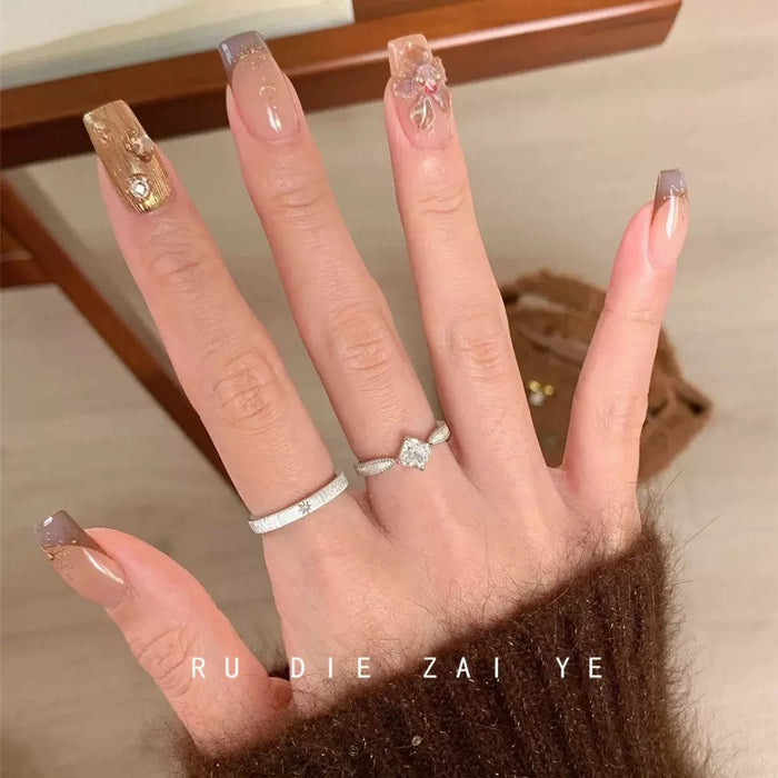 Wholesale medieval vintage brushed square sugar zircon ring women' s high-end light luxury niche opening ring