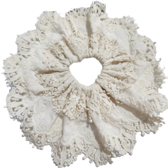 Wholesale New lace lace fabric large headband with high ponytail and versatile hair accessories