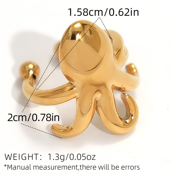 Wholesale Stainless Steel Octopus Ear Clips Summer Simple Fashion Design Earrings