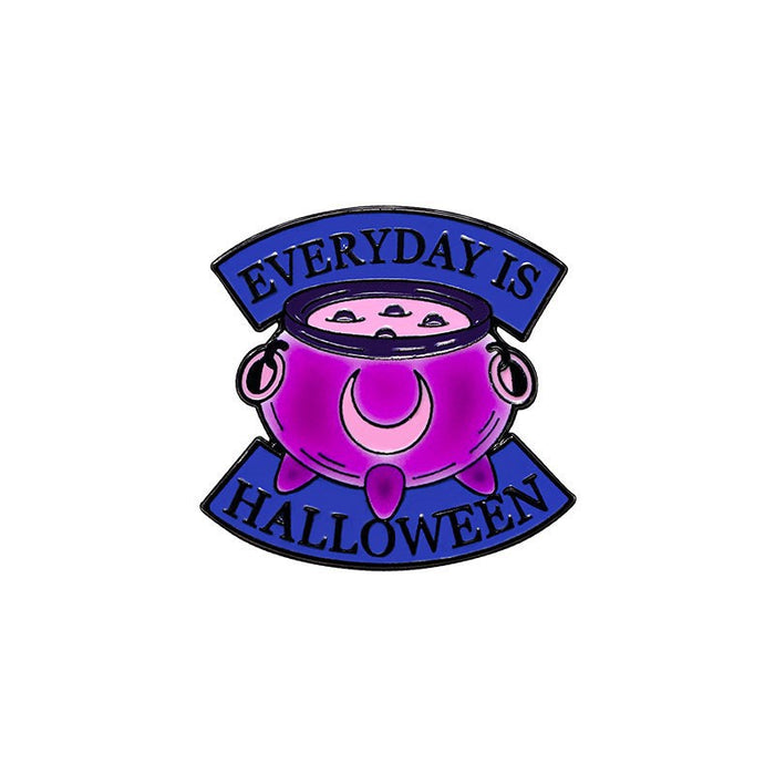 Wholesale  Series Brooch Pumpkin Skull Ghost Alloy Oil Dropping Metal Cartoon Punk Horror Badge