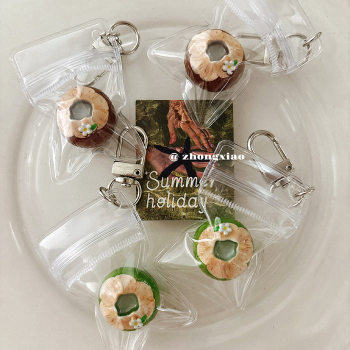 Wholesale Summer Nut Resin Keychain Pendant Fashion Accessory Gift