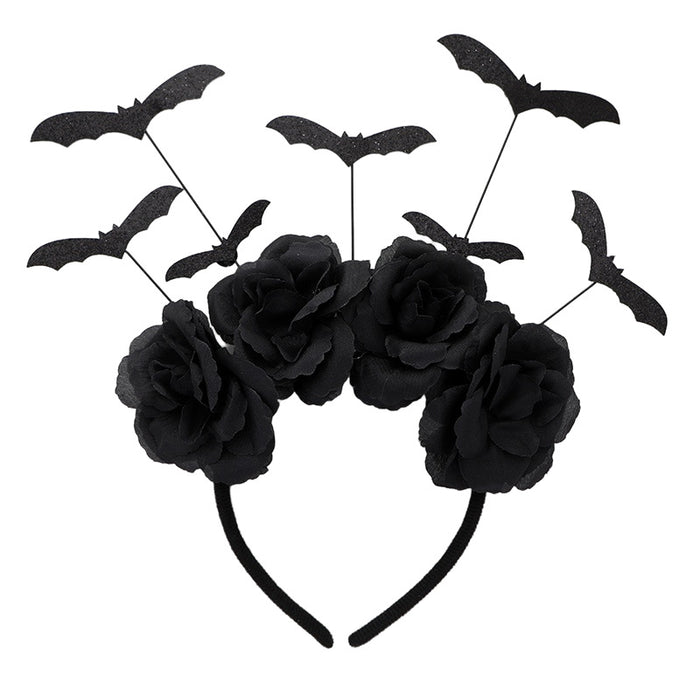 Wholesale 12PCS Halloween Five Head Bat Big Flower Hair Band JDC-HD-MeiY003