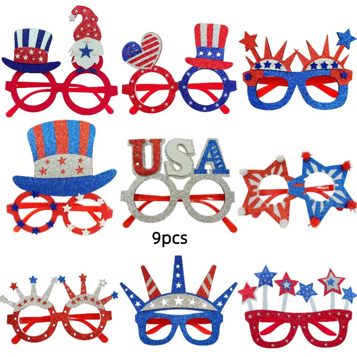 Wholesale Set, Independence Day headband, glasses, National Day parade performance props