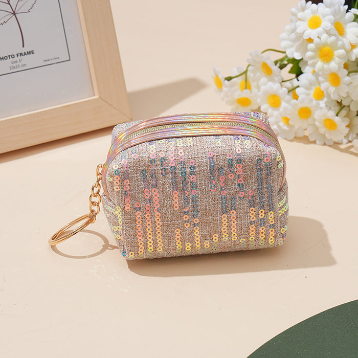 Wholesale Polyester Embroidered Sequins Cute Coin Purse JDC-WT-YuanYi003