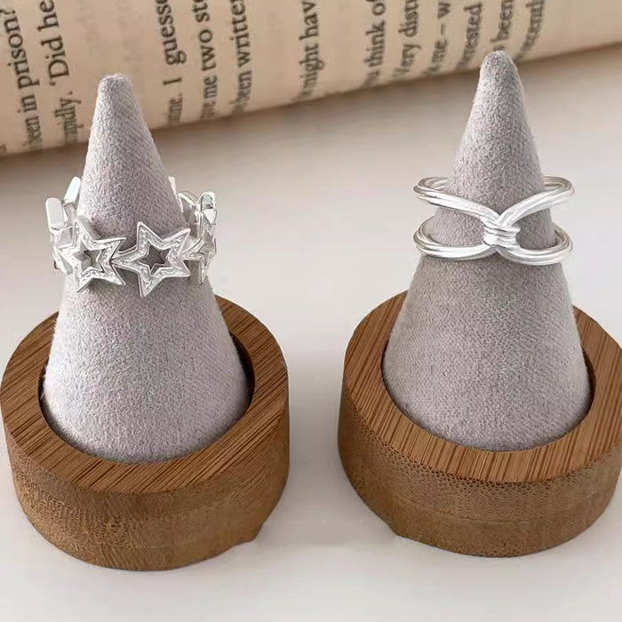 Wholesale Simple Line  Ring Women's Opening Adjustable Line Cross