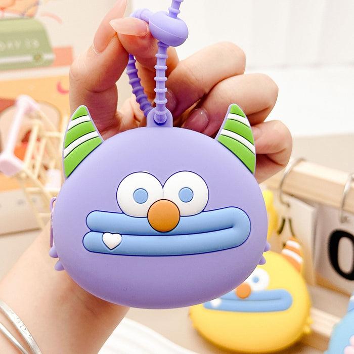 Wholesale  Coin Purse Silicone Keychain Cute Cartoon Doll Student Bag Decorative Pendant