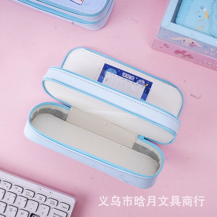 Wholesale Cute Double Layer Cloth Pencil Case Large Capacity