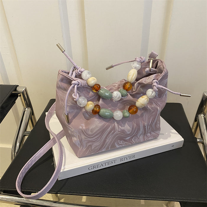 Wholesale New stylish and versatile crossbody bag, fashionable hand-held bucket bag