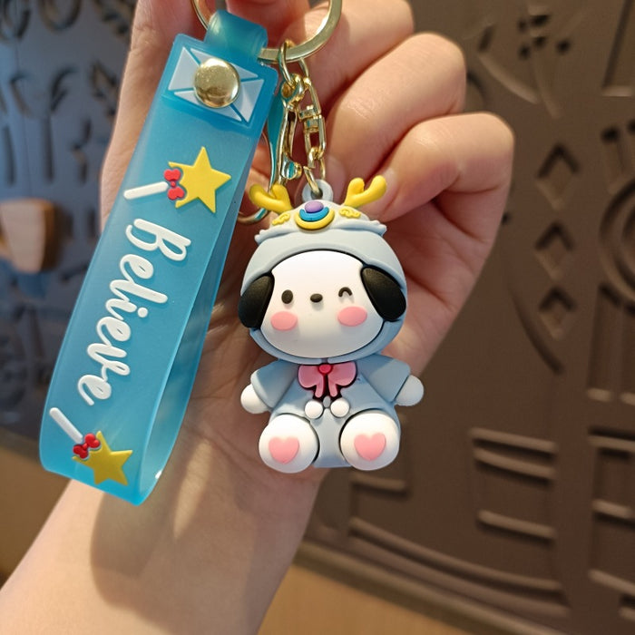 Wholesale Cute 3D Doll Silicone Keychain JDC-KC-MingT131