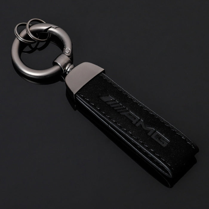 Wholesale Suede car logo keychain, steel stamp, Audi Volkswagen keychain, hanging accessory
