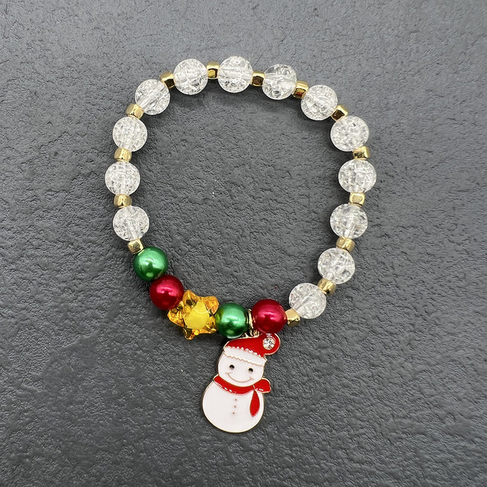 Wholesale Christmas Bracelets for the Elderly,  Christmas Decorations,  Snowflake Bells,  Elk Bracelets,  Elastic Bracelets