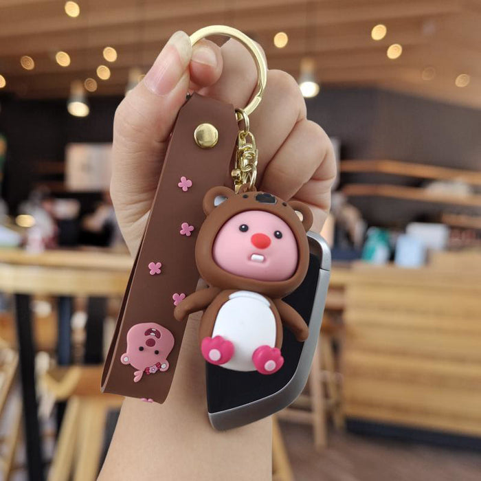 Wholesale  Cute  keychain pendant  doll ornaments  small gift cartoon car key chain