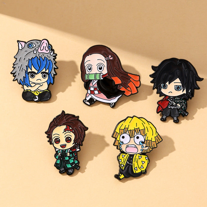 Wholesale Anime surrounding badge metal zinc alloy oil drop cute small gift brooch